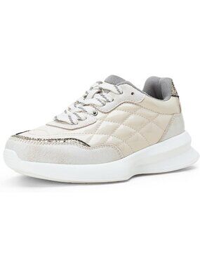 Quilted Platform Sneakers for Women, Chunky Casual Walking Shoes, Comfy